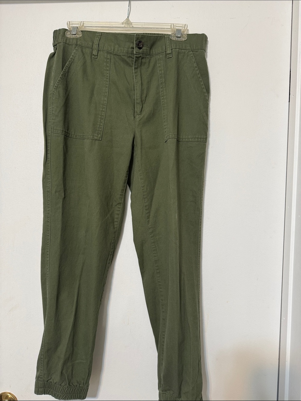 Men's Olive Green Casual Utility Pants